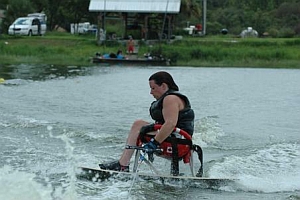 [ Side Slide Trick on a Sit Ski ]